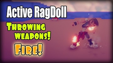 Active Ragdoll in Unity, development progress, Throwing Weapons! Fire!