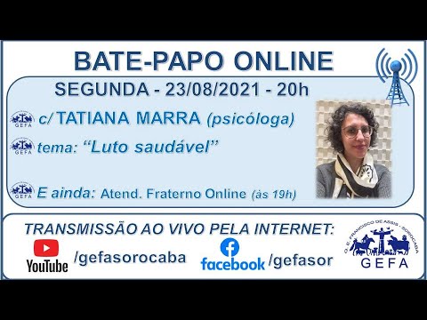Assista: Bate-papo online c/ TATIANA MARRA (23/08/2021)