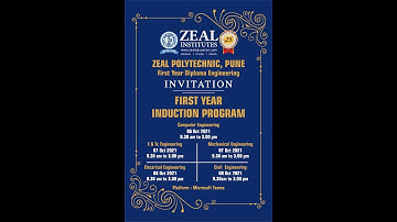 ZEAL Polytechnic | First Year Induction Program | Mechanical Engineering |