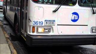 MTA Bus: Hybrid Orion VII OG #3619 from LGA w/ new decal scheme.