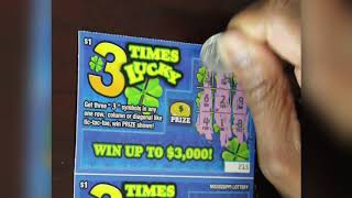 MISSISSIPPI LOTTERY | 3 TIMES LUCKY SCRATCHOFF TICKETS |MISSISSIPPI SCRATCH OFF TICKETS
