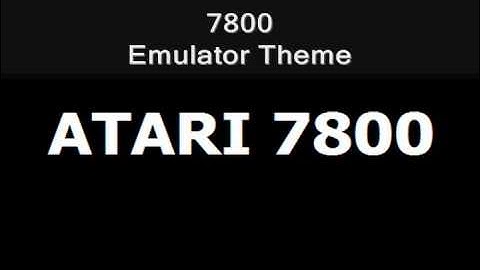ATARI 7800 Emulator Theme