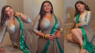 Elegance In Grey Teal Border Saree Lookbook 2025