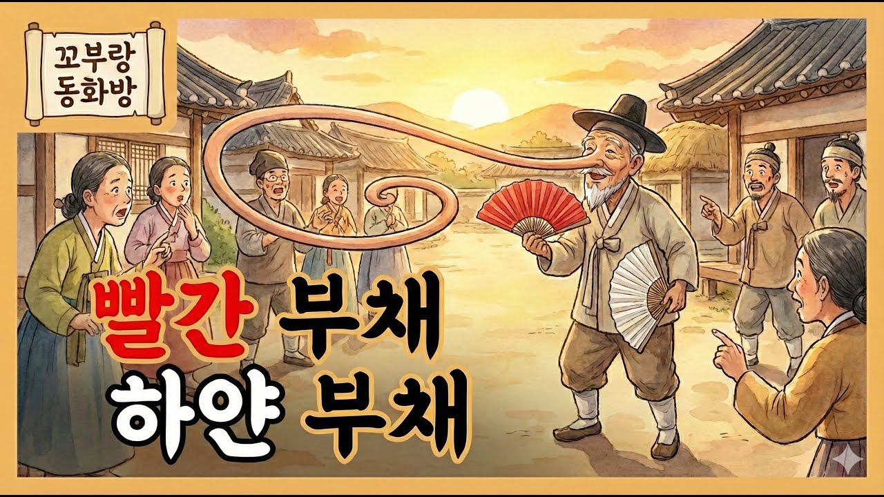 #25 빨간 부채 하얀 부채 [전래동화] 어른과 아이 모두를 위한 따뜻한 옛날이야기 | 수면동화 🌙