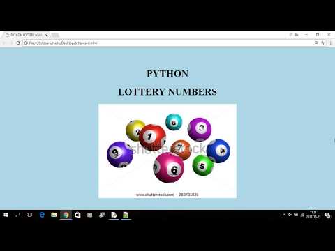 PYTHON - LOTTERY NUMBERS