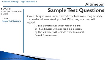 Flight Instruments 3 - Altimeter