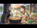 Riverside Sunset: Cooking Amidst Peaceful Nature | Studio Ghibli Style ASMR