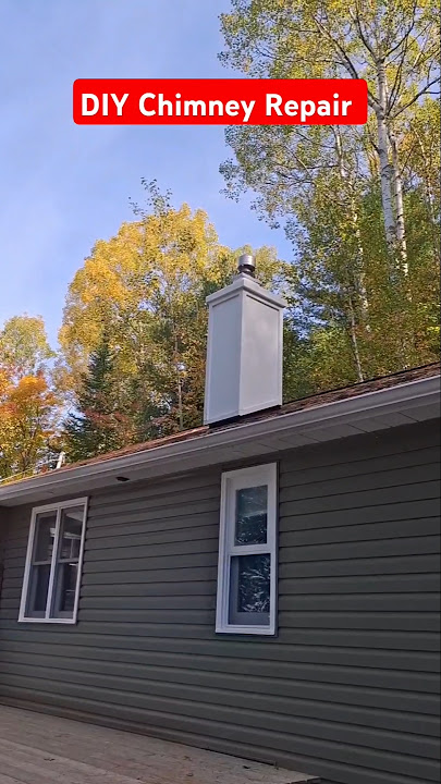 DIY chimney repair, my chimney was leaking so I cladded it with plywood #chimney #masonry #reno #DIY