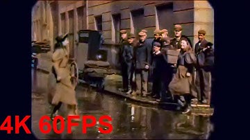 1896 OLD VIDEO IN COLOR LONDON STREET DANCE Dain-app and Hybrid 4K 60fps