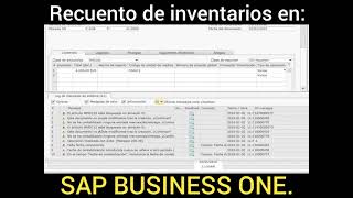 Recuento de inventarios en SAP Business One.