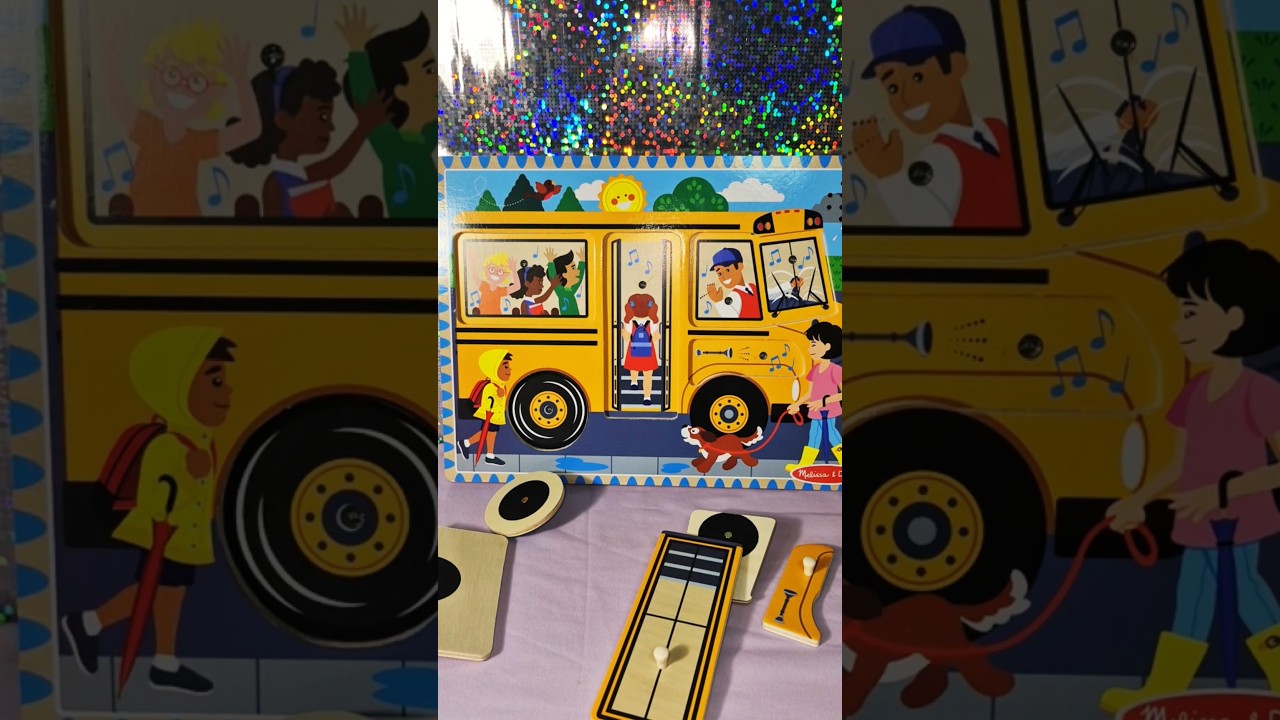 Деревянная головоломка "Колеса на автобусе" 