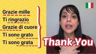 How to say THANK YOU in 9 Different Ways in Italian