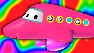 Color Airplane Fun Over The Clouds - Finger Family & Kids Songs