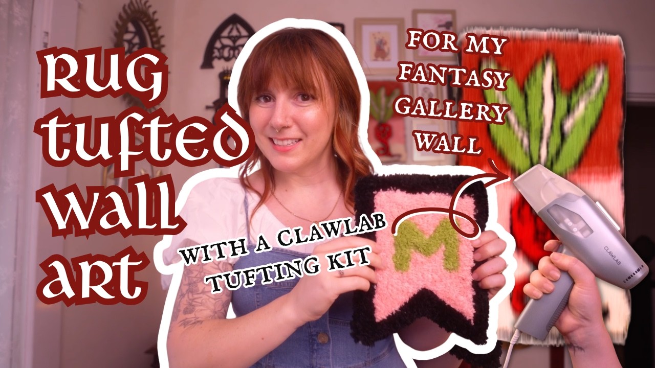 My first Rug Tufting Wall Art for my ✨fantasy gallery wall✨ with the Clawlab H1 Rug Tufting Kit!