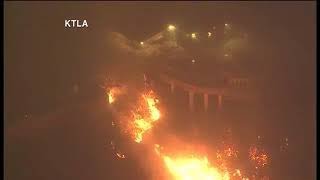 La fire next to 405 threatens getty center & bel air near ucla live
coverage