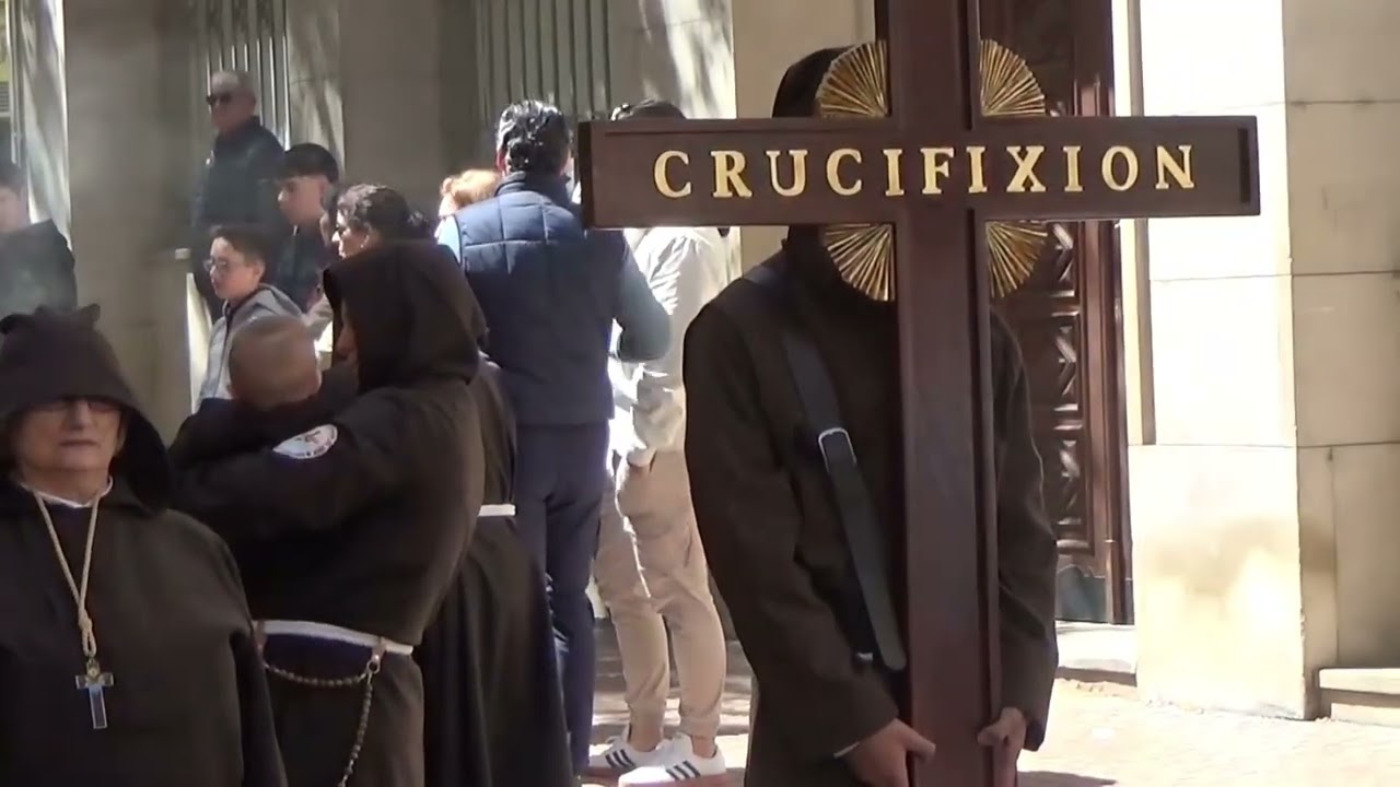 Semana Santa Zaragoza 2025 Crucifixión jueves Sta Catalina