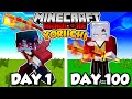 I Survived 100 Days as YORIICHI in DEMON SLAYER Minecraft...