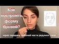 Как нарисовать симметричные брови? | РИСУЕМ ЭСКИЗ, находим все основные точки брови.