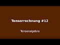 Tensoralgebra, Tensorrechnung #12