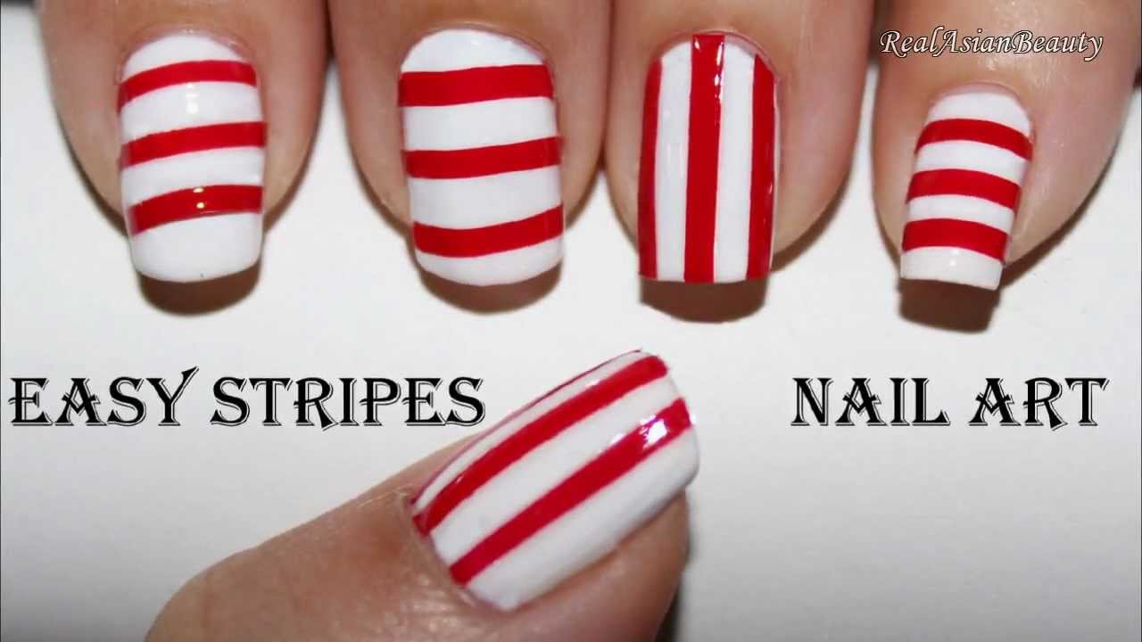 Easy Stripes Nail Art no Brush Needed YouTube Easy Stripes Nail Art no Brush Needed YouTube