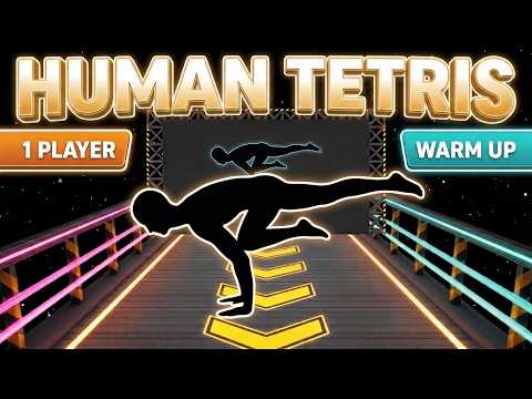 HUMAN TETRIS | Immersive Interactive Warm Up | SOLO Mode | Easy To Hard | Full Body