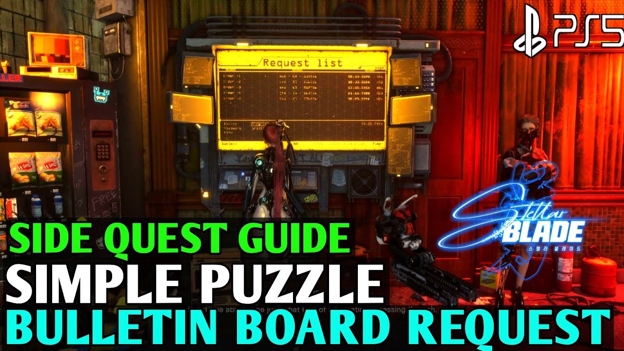 Simple Puzzle STELLAR BLADE Simple Puzzle Side Quest Guide | Stellar Blade Bulletin Board Request