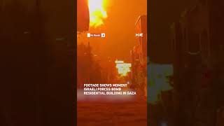 Footage of Israeli air strike on residential building in Gaza’s Deir al-Balah Footage of Israeli air strike on residential building in Gaza’s Deir al-Balah