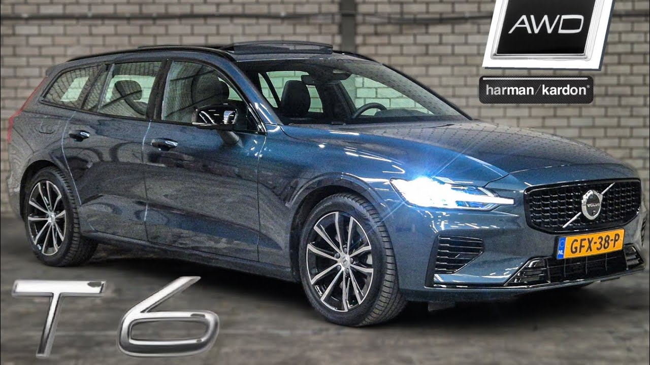 Volvo V60 T6 350PK AWD Plus Dark | Denim Blue Metallic