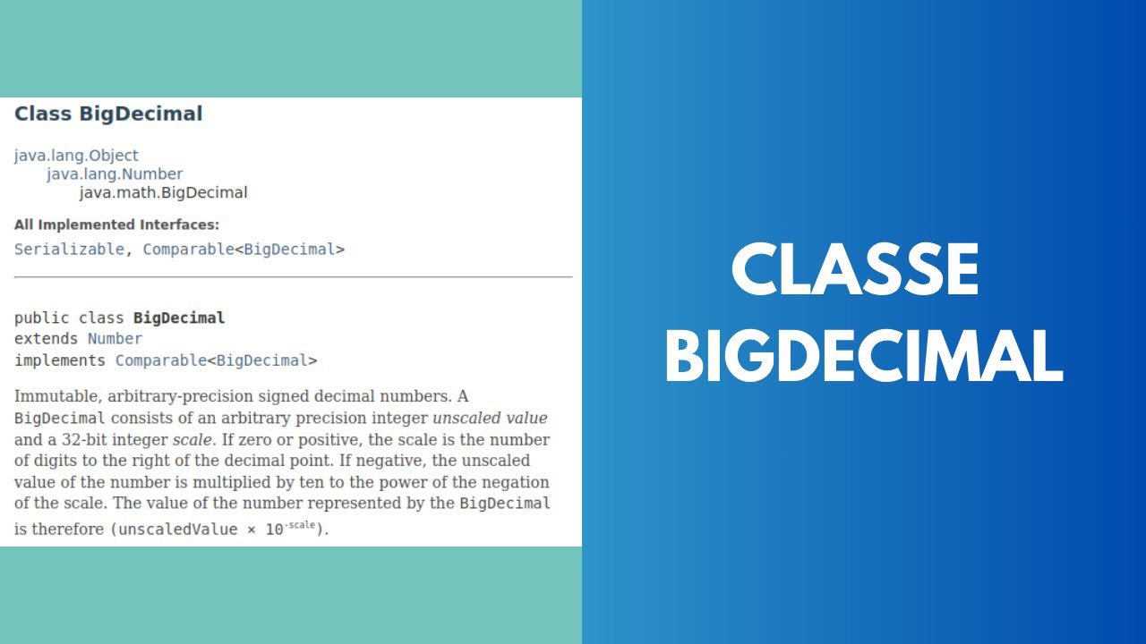 Classe BigDecimal | Canal do Javão - YouTube