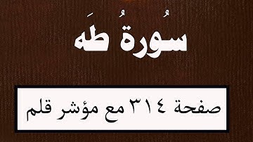 سورة طه صفحة 314 مع مؤشر قلم