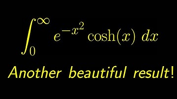 An awesome hyperbolic gaussian boi: integral of e^(-x^2)cosh(x) from zero to infinity