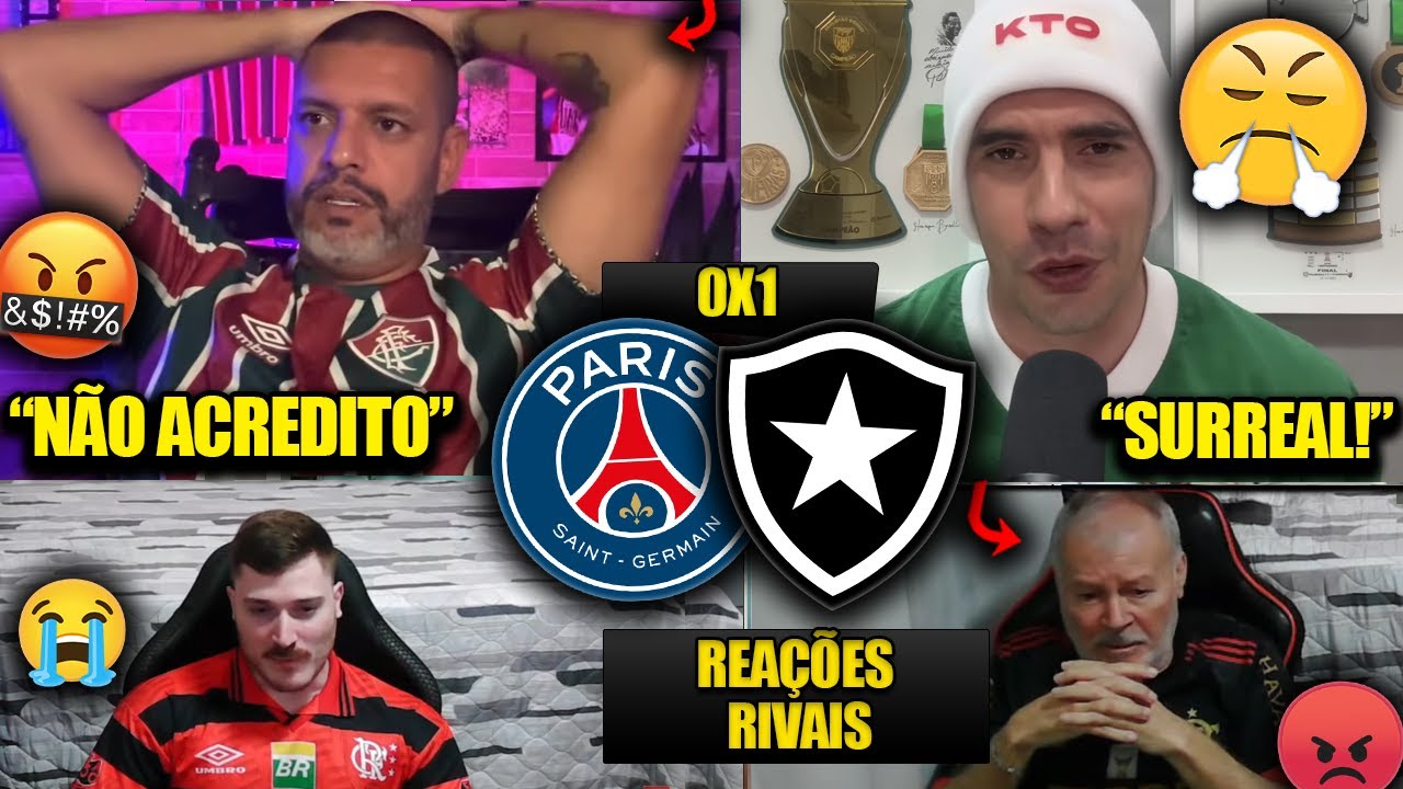 REAÇÕES dos RIVAIS SECANDO o FOGÃO contra o PARIS - PSG 0X1 BOTAFOGO [REACT MUNDIAL 2025]