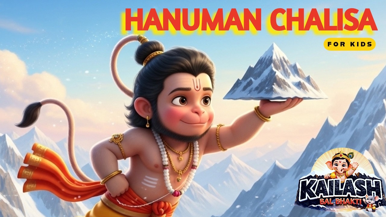 Hanuman Chalisa for Kids | Bal Hanuman Bhajan | Morning Prayer Song for Children | Kids Bhakti Song
