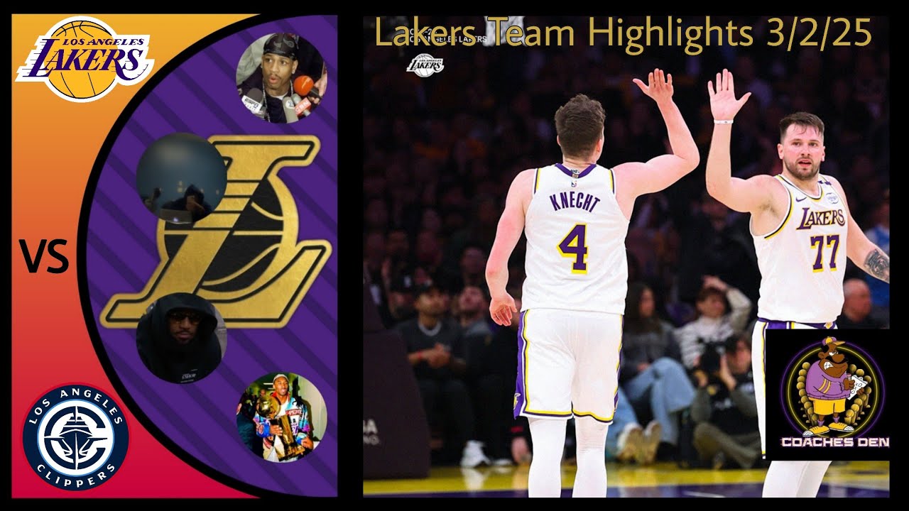 Lakers Team Highlights vs Clippers with @CoachesDen reaction #lakeshow ...