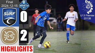 Bay Area Surf 13B Pre-MLS 0-2 Burlingame SC 2012B NPL | MVLA Winter Cup U13 | Final | 2024-12-15| HL
