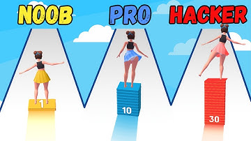 NOOB vs PRO vs HACKER in Strip Roll