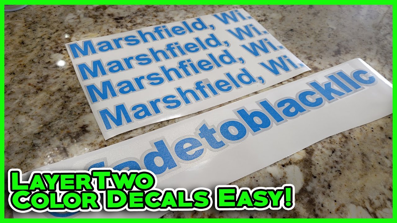 How To Easily Layer Two Color Vinyl Decals YouTube