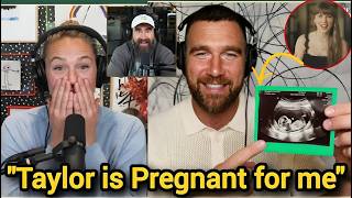Travis Kelce STUNS Jason Kelce & Kylie Kelce After Hinting Taylor Swift Is PREGNANT on Podcast!