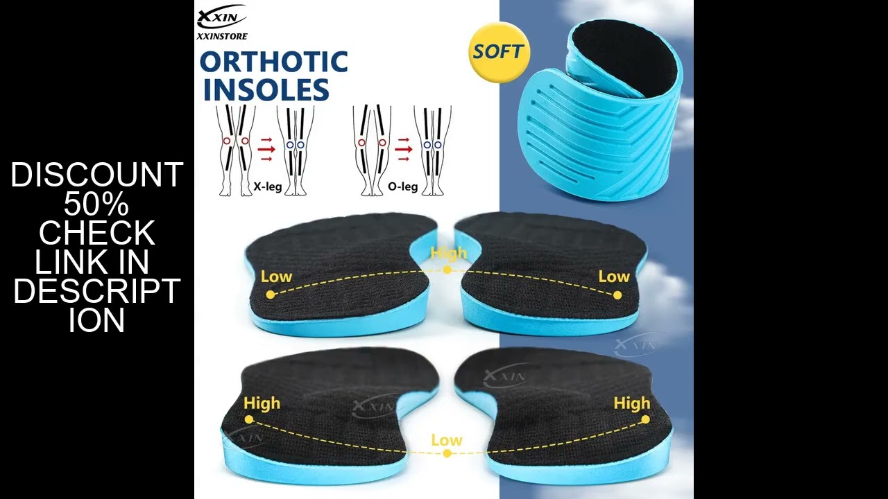 ?Xxin?Men Women X leg Correction Insoles Orthopedic Shoe Pads O leg Insole Flat Arch Shoe Inserts Si