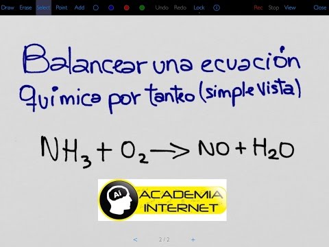 Video Balancear por tanteo: NH3 O2 ---- NO H2O - youtube