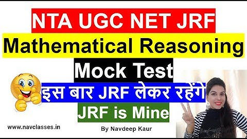 NTA NET JRF Mock Test 47 || Mathematical Reasoning Paper 1|| By Navdeep Kaur