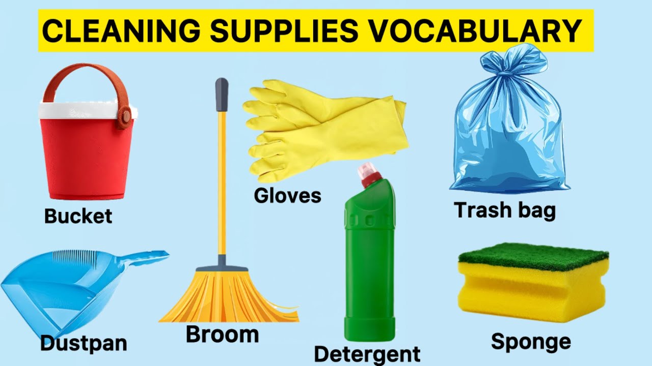 Cleaning Supplies in English | 2 Minutes to Learn