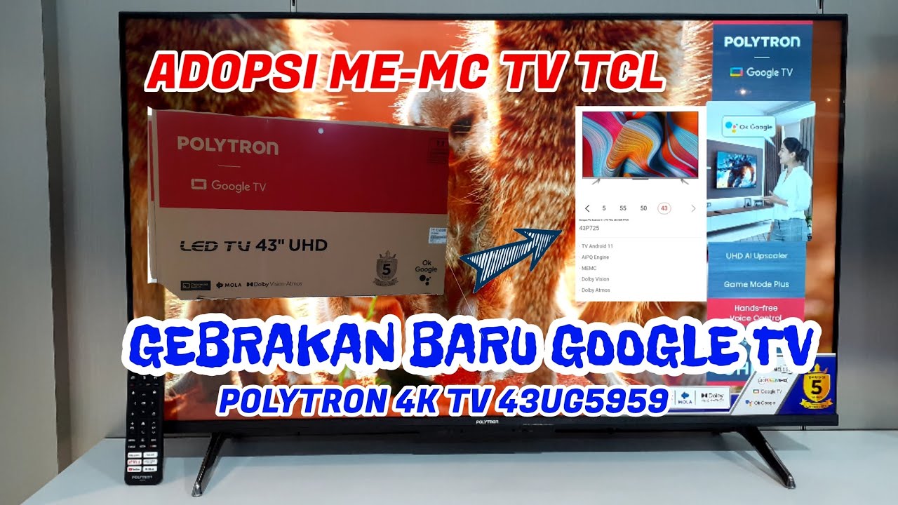 POLYTRON NEW 4K GOOGLE TV | PLD43UG5959