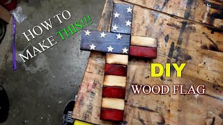 How to make an American Flag Wooden Cross