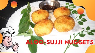 Aloo Sujji Nuggets करकर सज नगटस Potato Semolina Nuggets
