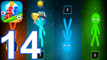 Stickman Party - Gameplay Walkthrough Part 14 Tournament All Random Funny Minigames 1 2 3 4 Player