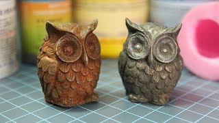 COLD-CASTING (Resin and Metal Powder) + REAL RUST - How to make a rusty item.