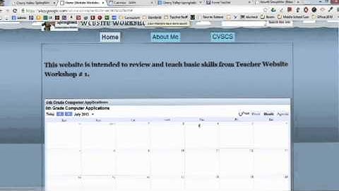 Embedding a Calendar in Google Sites