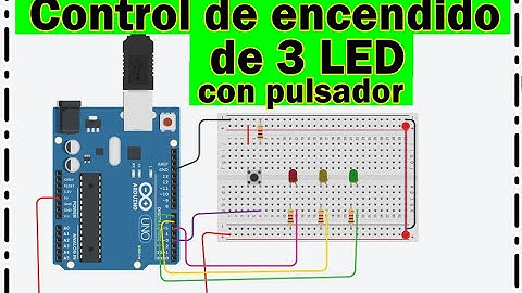 Cambiar el Color de Encendido de 3 Diodos LED con un Pulsador