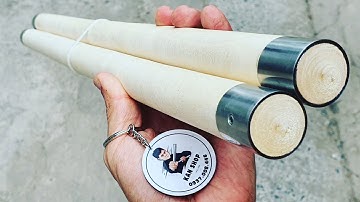 Đoản côn (Gậy Arnis) gỗ Bạch lạp 🇻🇳 Bọc đầu inox 304